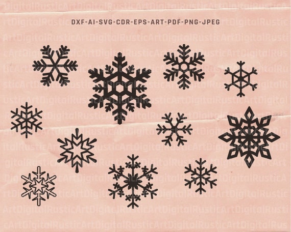 Download Snowflake Cricut File Snowflake Dxf File Iron On Transfer File Snowflake Svg File Laser Cutting And Engraving File Snowflake Clipart Clip Art Art Collectibles