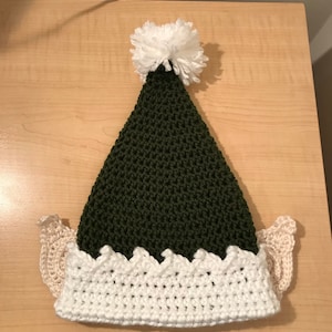 Crocheted Christmas Elf Hat for Baby, With or Without Ears