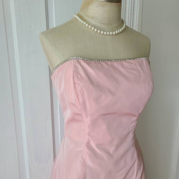 90s/y2k pink strapless princess dress coquette dollette formal gown New With Tags