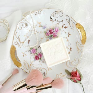 Vntg German Porcelain Floral Decorative Plate Trinket Dish Vanity Tray