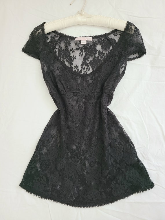 Victoria's secret coquette mini dress black lace … - image 6