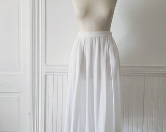 Vintage pleated sheer white skirt