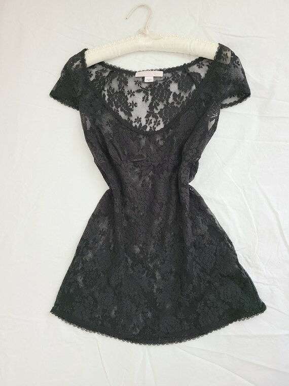 Victoria's secret coquette mini dress black lace … - image 7