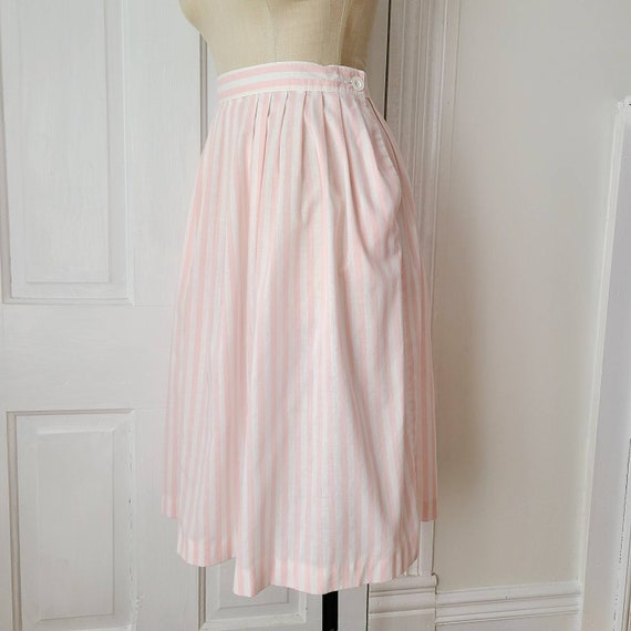 Vintage candy striped pastel pink balletcore skirt - Gem