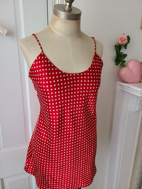 Vintage americana coquette satin mini slip dress - Gem