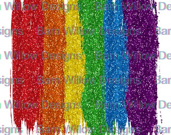 Download Rainbow Brush Stroke Etsy