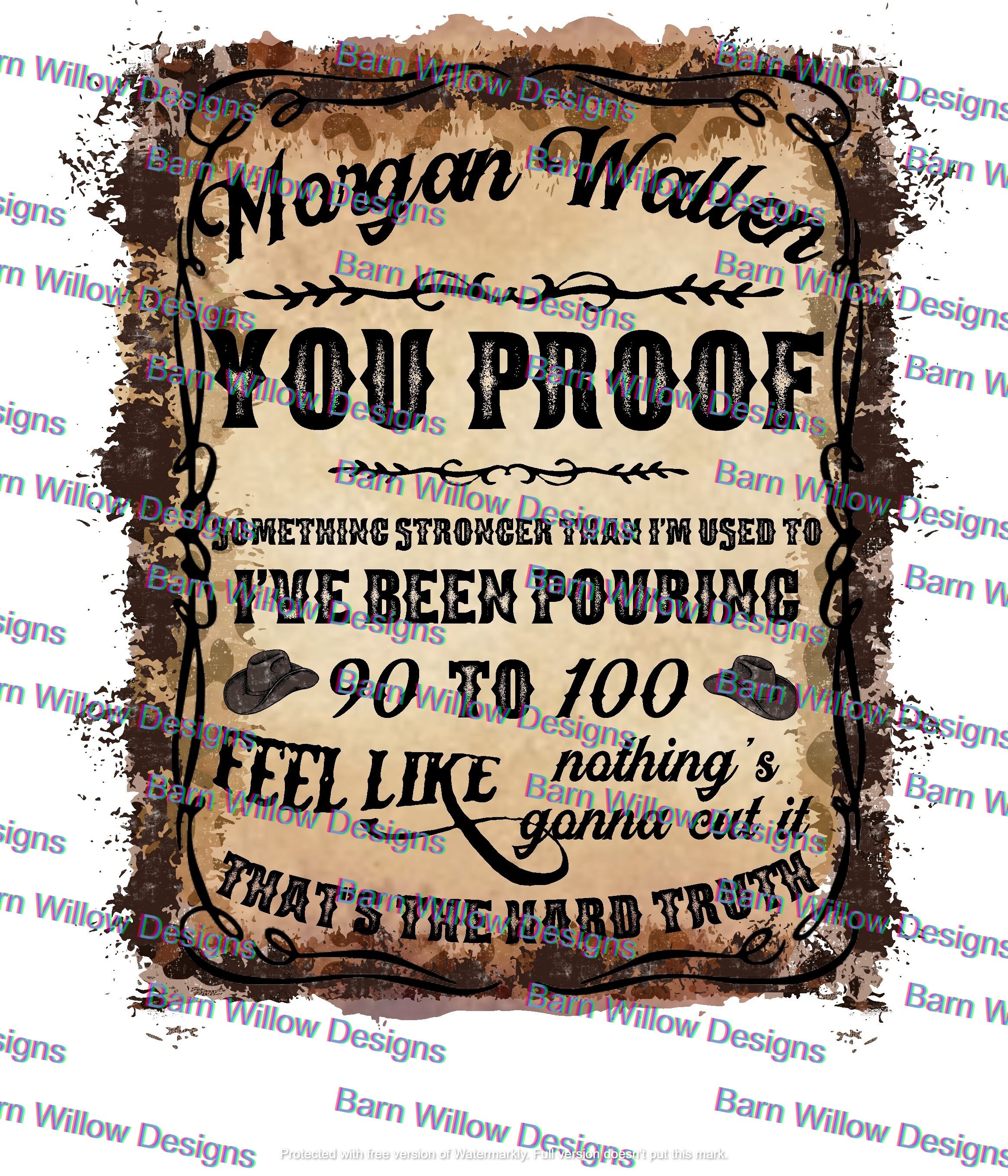 You Proof M. Wallen Country Western PNG Digital Download