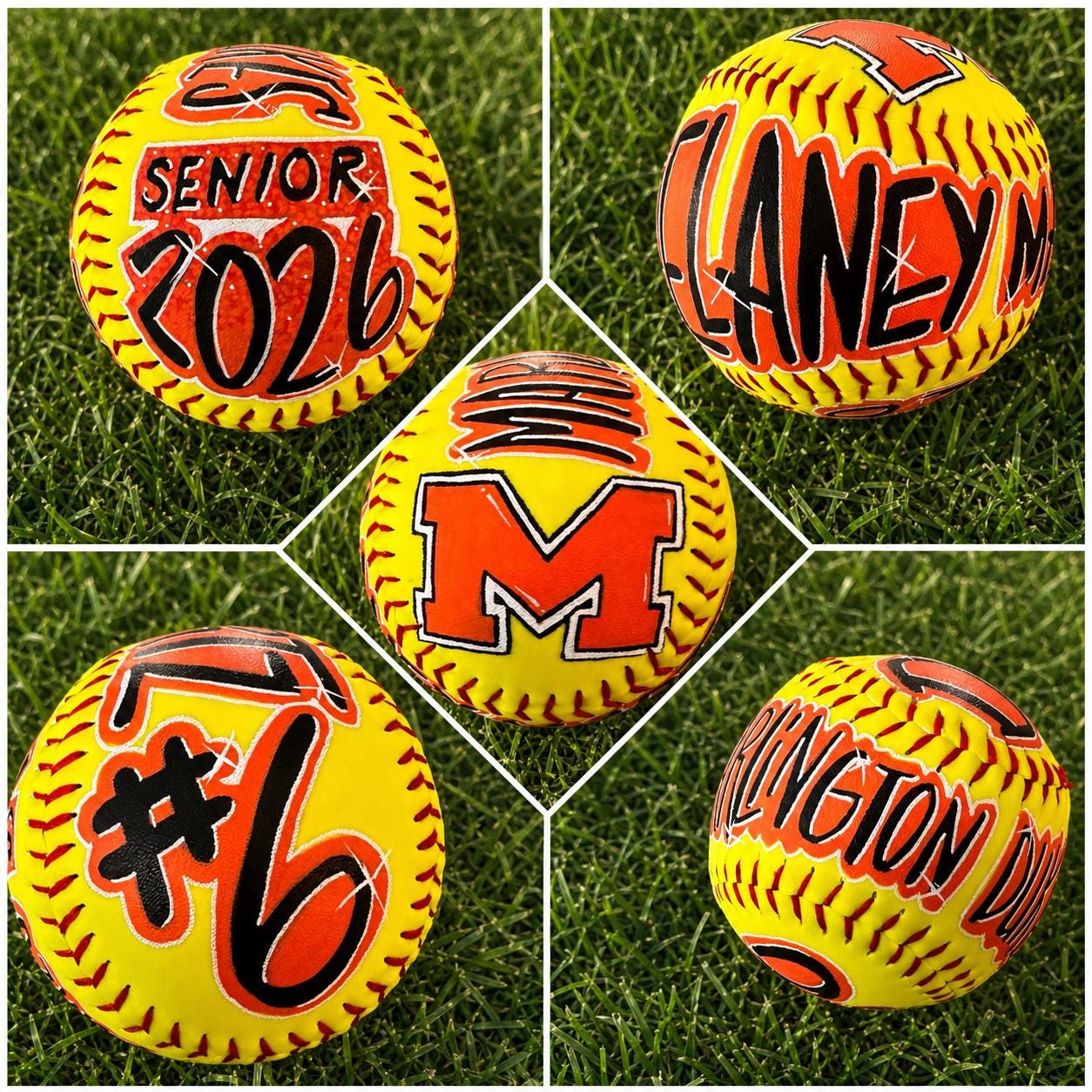 Rustic Softball Custom Hand Painted Softball - Etsy