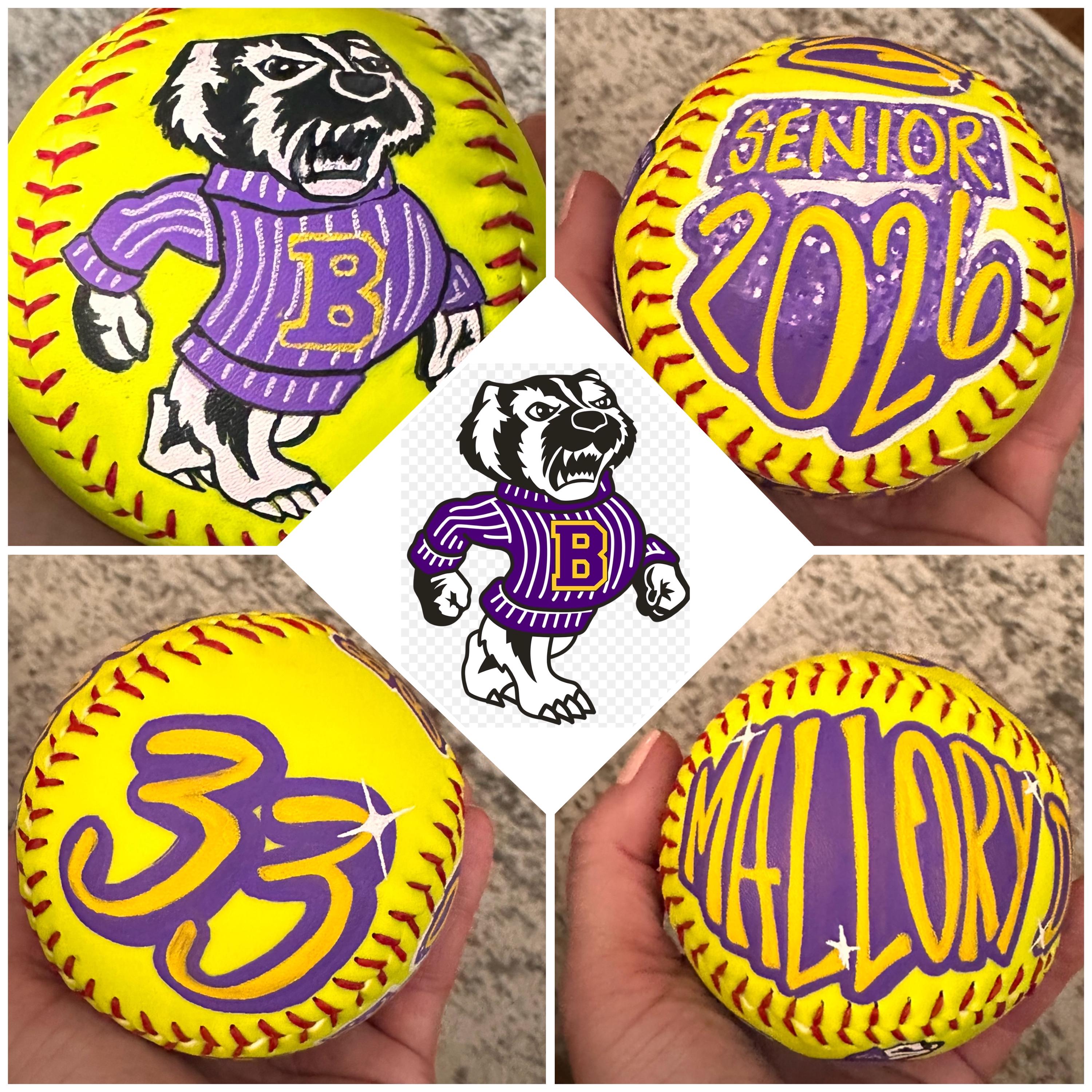 Rustic Softball Custom Hand Painted Softball - Etsy