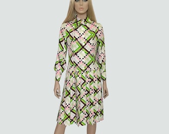 Rare Emanuel Ungaro vintage silk dress Met Museum collection, 1970's