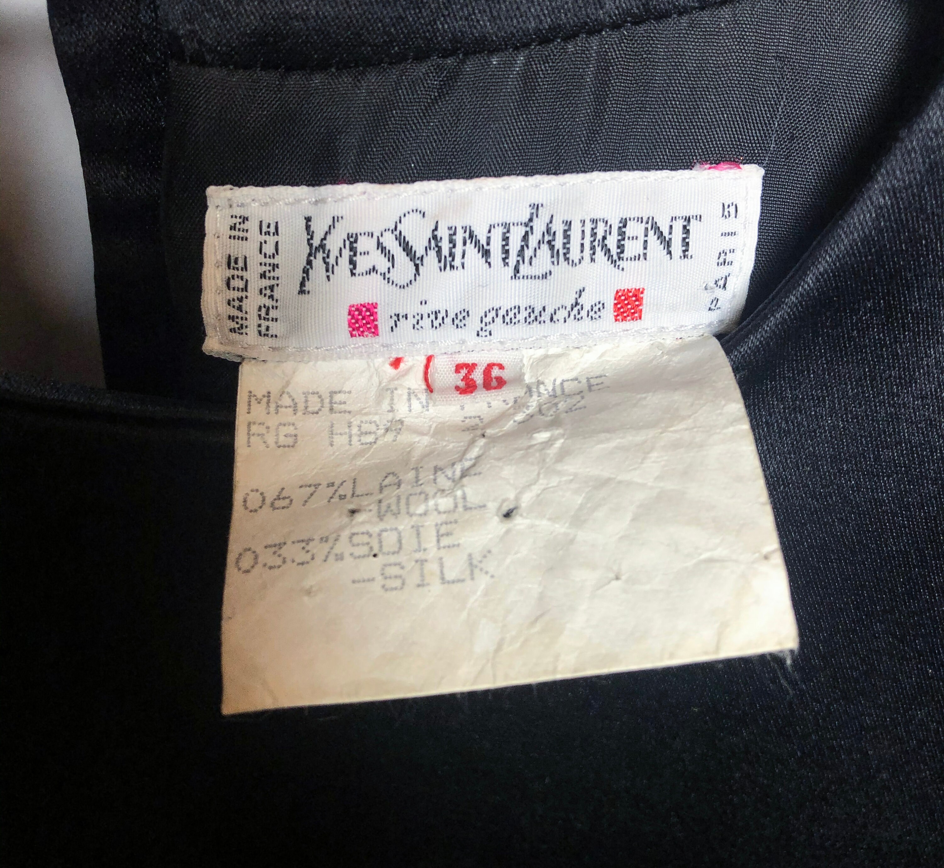 Documented Yves Saint Laurent Silk Dress, Collection FW 1987, Vintage ...
