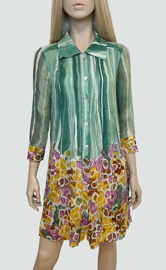 Diane von Furstenberg vintage silk abstract print… - image 2