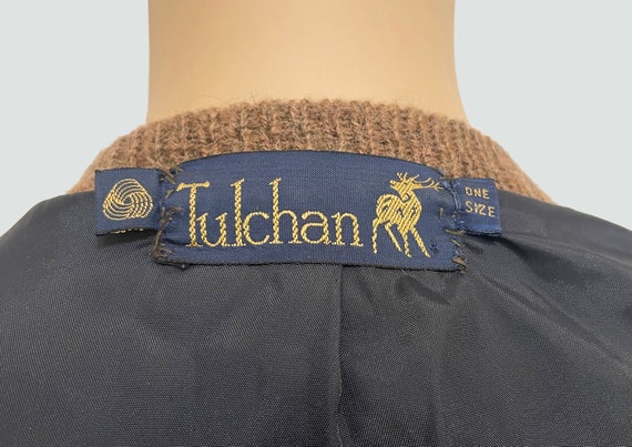 Vintage Tulchan woman embroidered brown cardigan,… - image 9