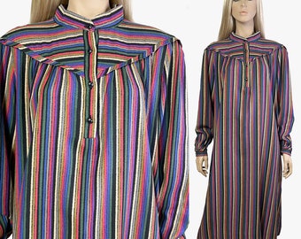 Vintage Susan Small striped shift maxi dress, 1960s