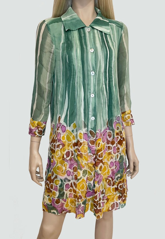 Diane von Furstenberg vintage silk abstract print… - image 3