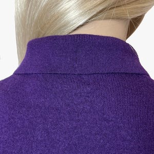 Polo Ralph Lauren vintage wool jumper, 90s Polo, collared purple merino wool sweater image 6