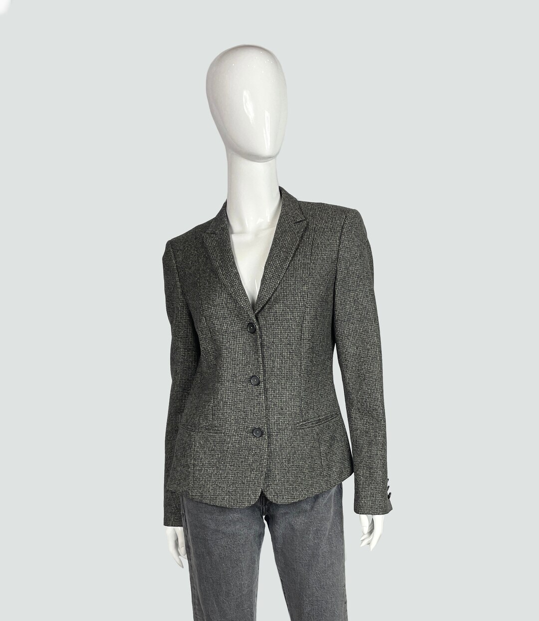 Women Wool Blazer Vintage Grey Blazer Tiger of Sweden Etsy