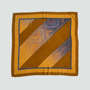 Valentino vintage silk scarf, brown silk scarf, ombre slk scarf