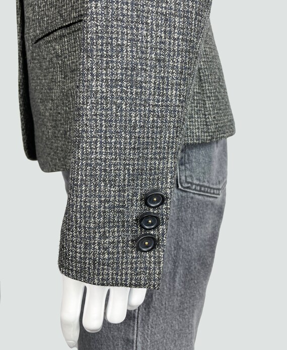Women wool blazer, vintage grey blazer, Tiger of … - image 4
