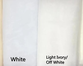 Bridal Tulle , Sample Swatches of Bridal Illusion Tulle, White, Ivory, Beige