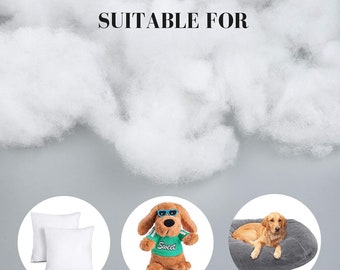 Zachte vulling voor speelgoed, kussens, knutselwerkjes: 100% polyester, hygiënisch en wasbaar