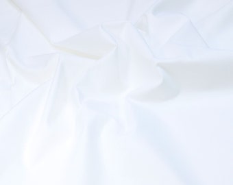 100% Cotton 44" Wide Pure White Excellent Finish Fabric Dressmaking Quilting Dye