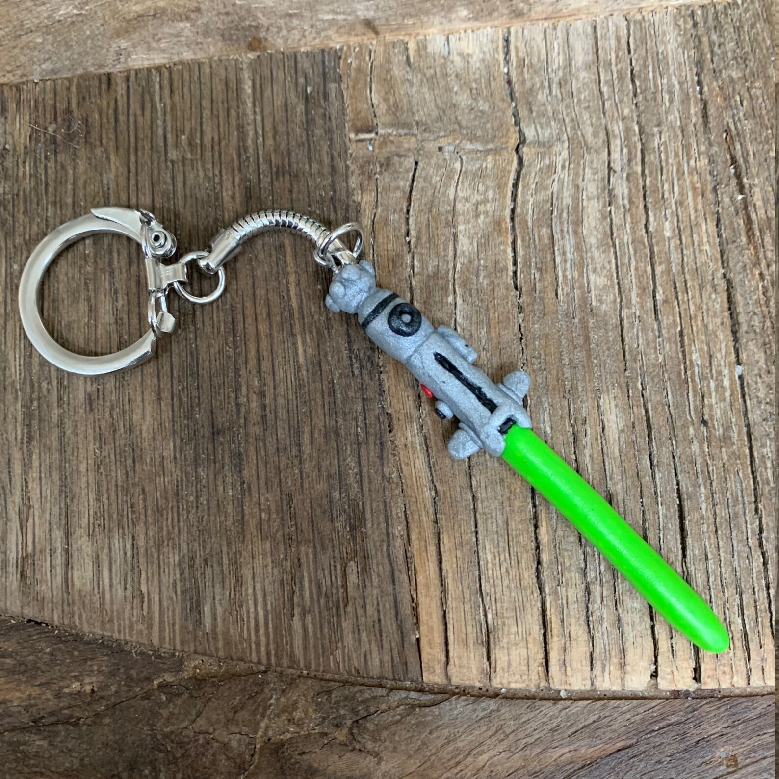 Ahsoka Tano Lightsaber polymer clay keychain Etsy