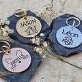 Dog and cat identification medal, with telephone number. Stainless steel medal. Personalized medallion by engraving. product logo