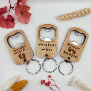 Personalized wooden keychain, personalized bottle opener, customizable keychain, keyring, personalized gift