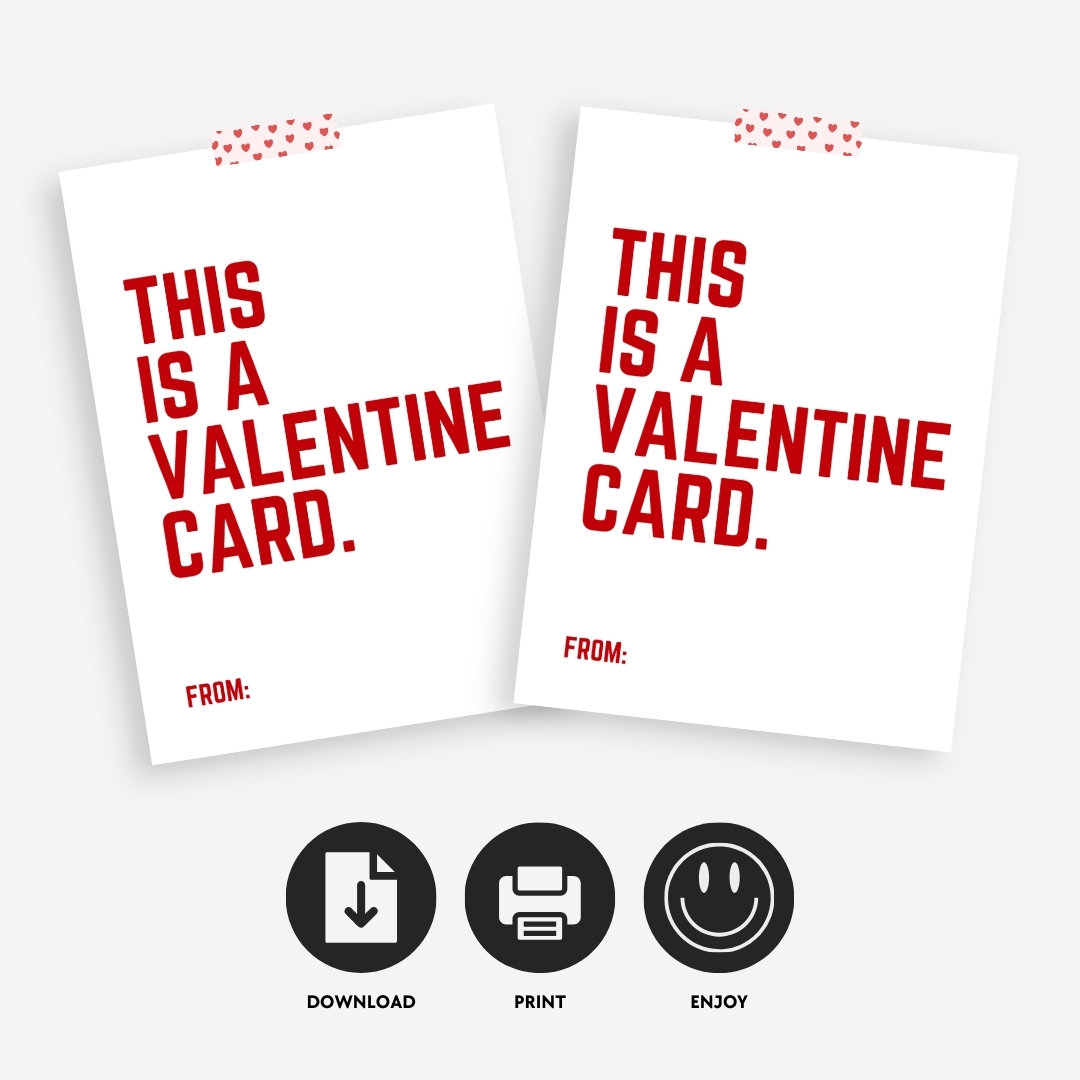 Funny Kids Valentines Card Printable