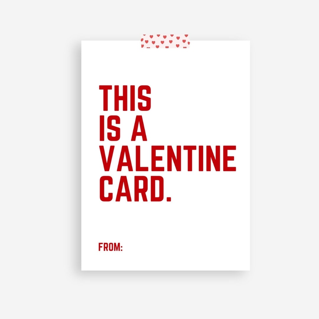 Funny Kids Valentine Cards Printable Classroom Valentines Funny Valentine s Day Card School