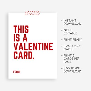 Funny Kids Valentine Cards, Printable Classroom Valentines, Funny ...