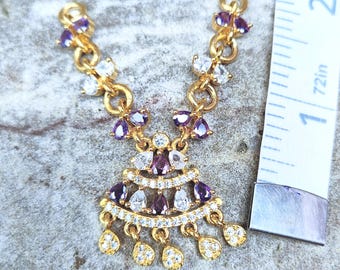 Faceted Teardrop Jewel Necklace (Miniature)