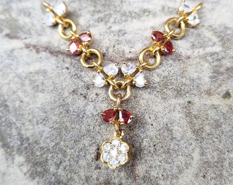 Flower Drop Jewel Necklace/Belt (Miniature)