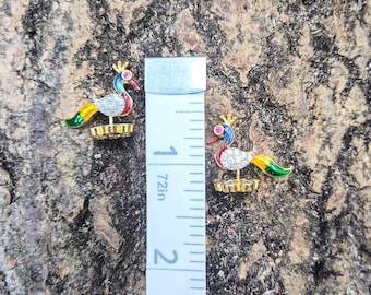 Mini Jeweled Peacocks (pair)