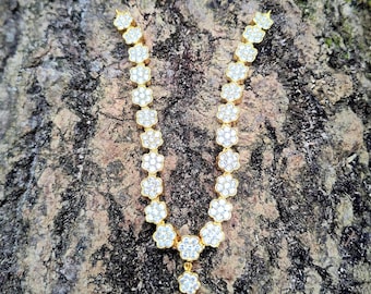 Brilliant Crystal Flower Necklace (Miniature)