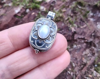 Sterling Silber & Perle Medaillon