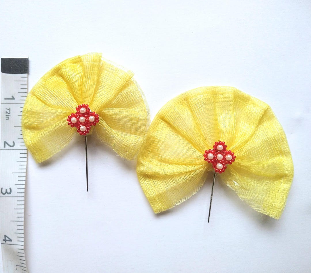Yellow Fan Pins (miniature) - Etsy