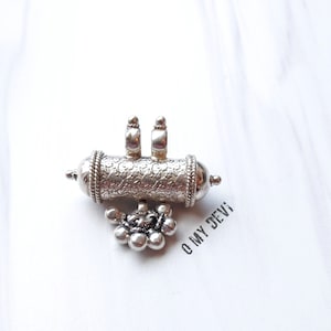Chunky Sterling Silver Fancy Bell Amulet (Kavacha)