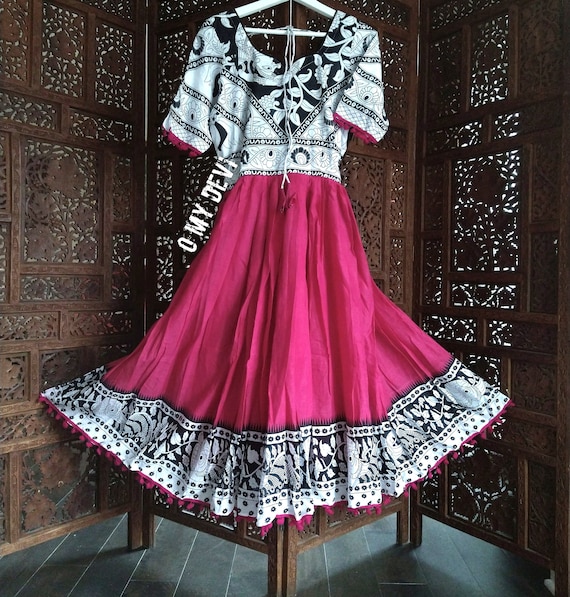 Pink Kalamkari Dress S