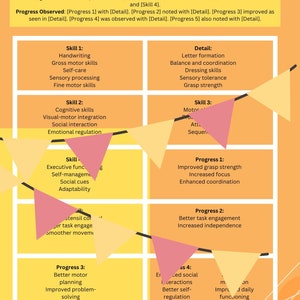 Pediatric OT Daily Session Note Template | SOAP Format | Fill-in-the ...