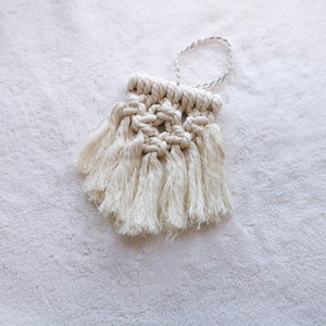 Macrame rearview mirror charm