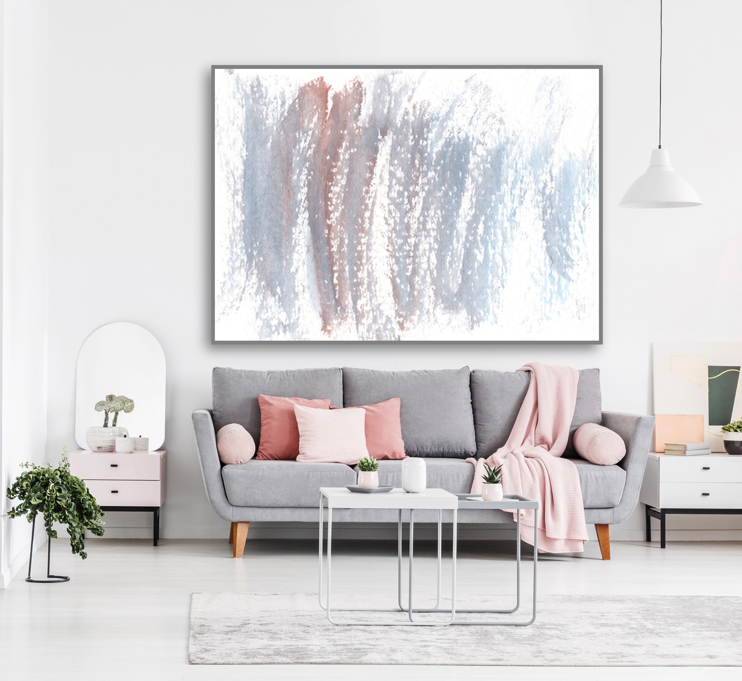 Mauve Purple Abstract Watercolor Print Instant Art Dusty Etsy