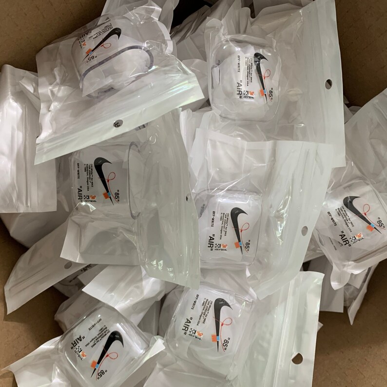 New Nike / Off-White Inspired AirPods 1&2 Case Cover Clear ...