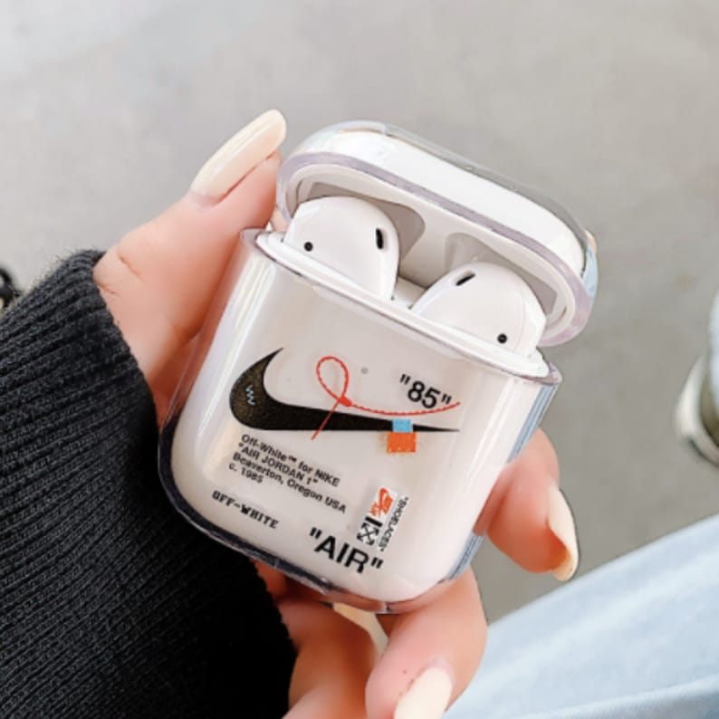 Airpods Hülle Nike Off White Off White Clear AirPod Case Airpod