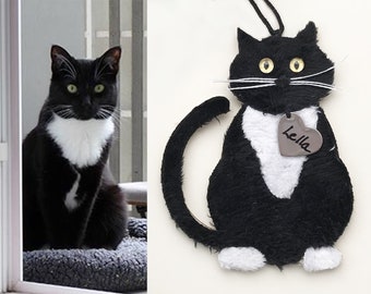 stuffed tuxedo cat