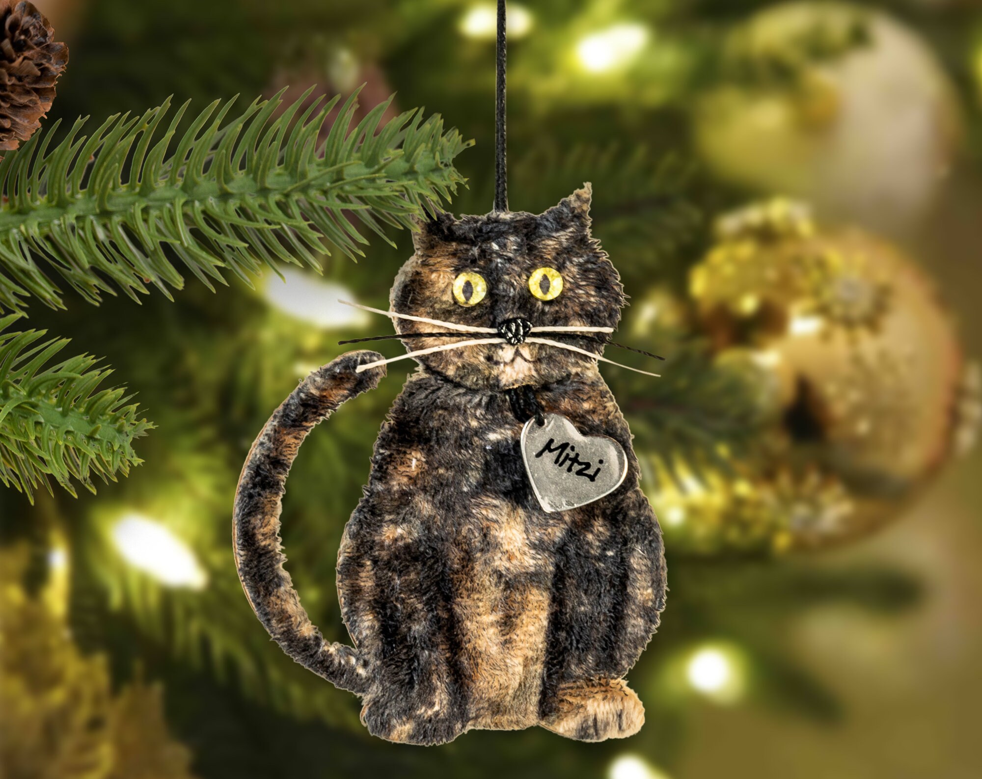 Custom Tortie Cat Ornament Faux Fur Christmas Tree Ornament Personalized Plush Cat Holiday Decoration Custom Pet Name Christmas Gift Custom Tortie Cat Ornament Faux Fur Christmas Tree Ornament Personalized Plush Cat Holiday Decoration Custom Pet Name Christmas Gift