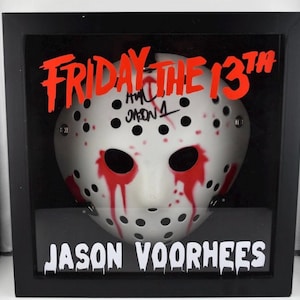 Friday The 13th Jason Voorhees Signed Mask Ari Lehman Custom Shadow Box Authenticated