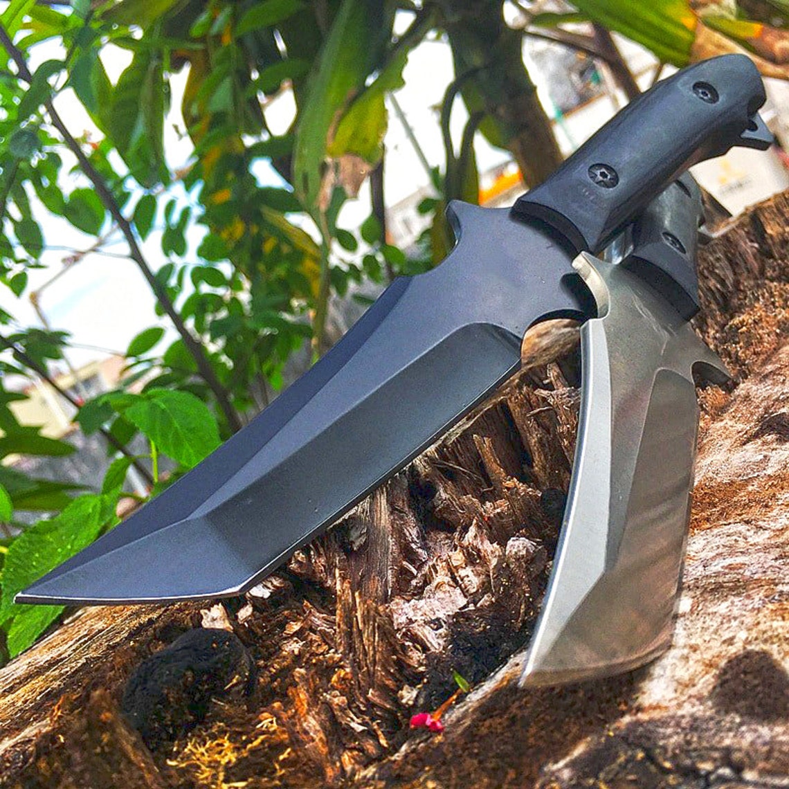 Katana Tactical Wood Handle Folding knifeI love you more Etsy