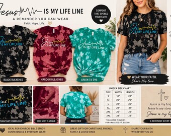 Jesus Is My Lifeline Tie-Dye Shirt - Christian Apparel
